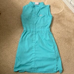 Columbia Aqua Sleeveless Mini Dress